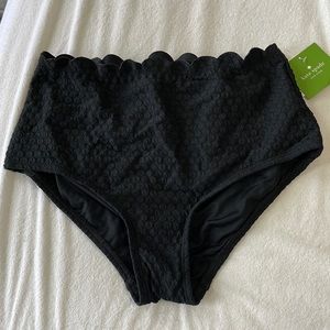 Kate Spade Cruise Scalloped Bikini Bottom High Waist
